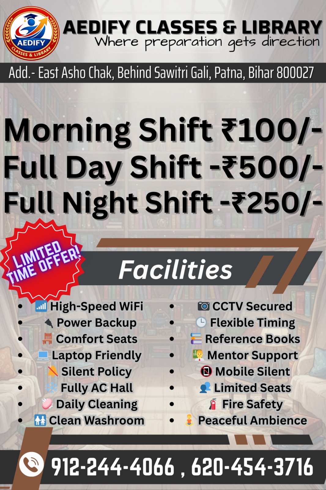 Aedify Classes & Library - Premier Institute in Patna